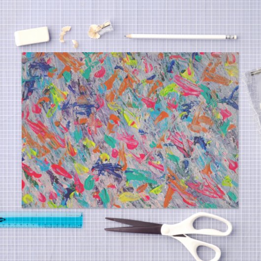 Farbliche Darstellung in Acrylfarbe Seidenpapier (Handwerk)