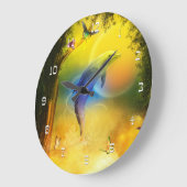 Farbliche Dolphin Große Wanduhr (Winkel)