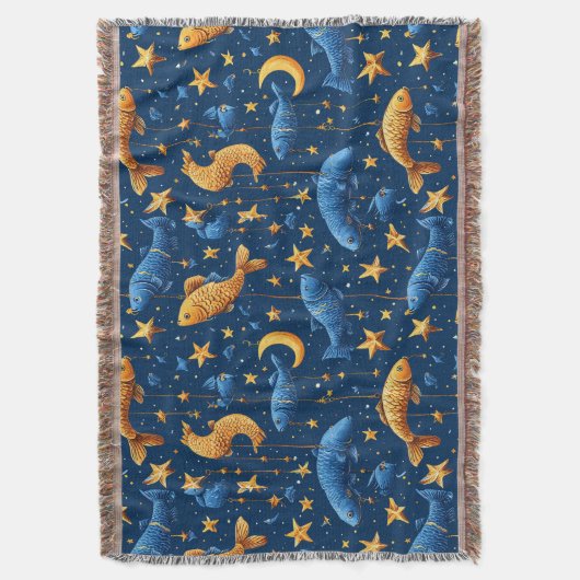 Farbliche Fischmuster Decke (Vorderseite Vertikal)