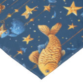 Farbliche Fischmuster Tischdecke (Schrägansicht)