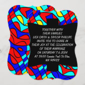 Farbliche Formen Einladung (Vorne/Hinten)