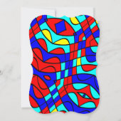 Farbliche Formen Einladung (Rückseite)