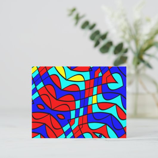 Farbliche Formen Postkarte (Stehend Vorderseite)