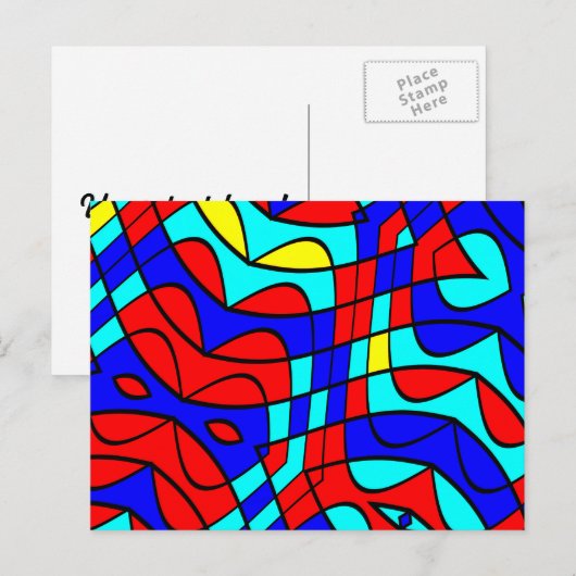 Farbliche Formen Postkarte (Vorne/Hinten)