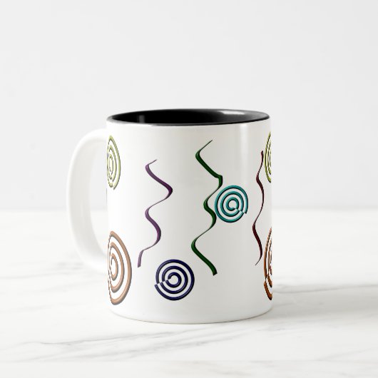 Farbliche Formen Zweifarbige Tasse (Vorderseite Links)