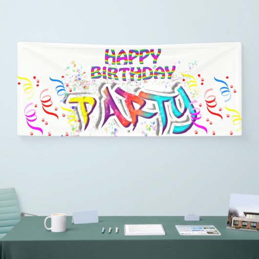Farbliche Geburtstagspartei Banner (Messe)