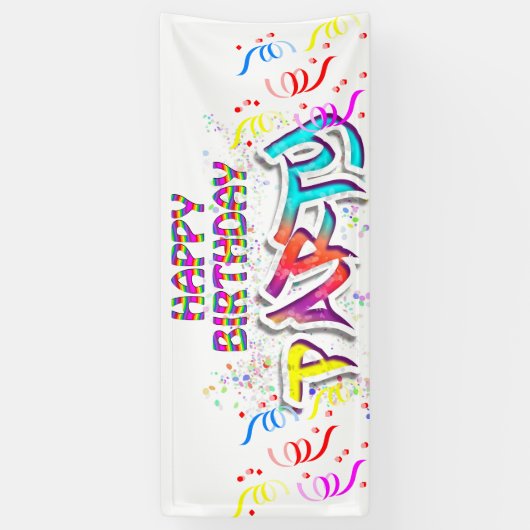 Farbliche Geburtstagspartei Banner (Vertikal)