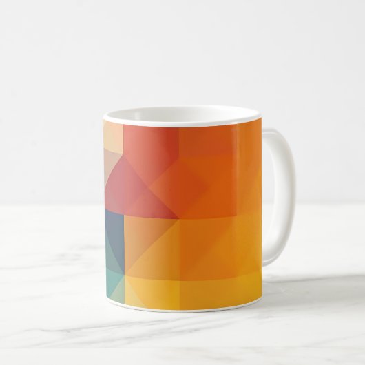 Farbliche Geometrie Kaffeetasse (VorderseiteRechts)