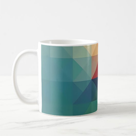 Farbliche Geometrie Kaffeetasse (Links)