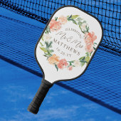 Farbliche Hochzeitsblüte Pickleball Schläger
