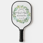 Farbliche Hochzeitsgrün Pickleball Schläger (Rückseite)