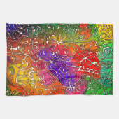 Farbliche inspirierende freundschaftliche Worte Geschirrtuch (Horizontal)