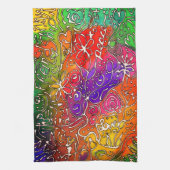 Farbliche inspirierende freundschaftliche Worte Geschirrtuch (Vertikal)