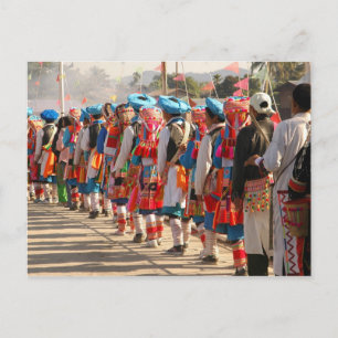 Farbliche Kostüme Postkarte