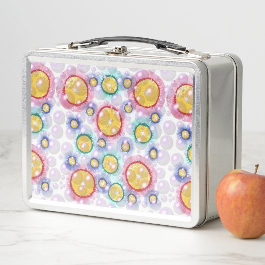 Farbliche Kreise und abstrakte Lunchboxen (Beispiel)