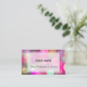 Farbliche Leuchten abstrakt rosa Glitzern Design Visitenkarte (Stehend Vorderseite)