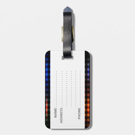 Farbliche Lichter Gepäckanhänger (Rückseite vertikal)