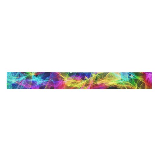 Farbliche Lichter und Sterne Satinband (Vorderseite)