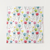 Farbliche, lustige, kreisförmige Designelemente Wandteppich (Vorderseite)