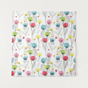 Farbliche, lustige, kreisförmige Designelemente Wandteppich