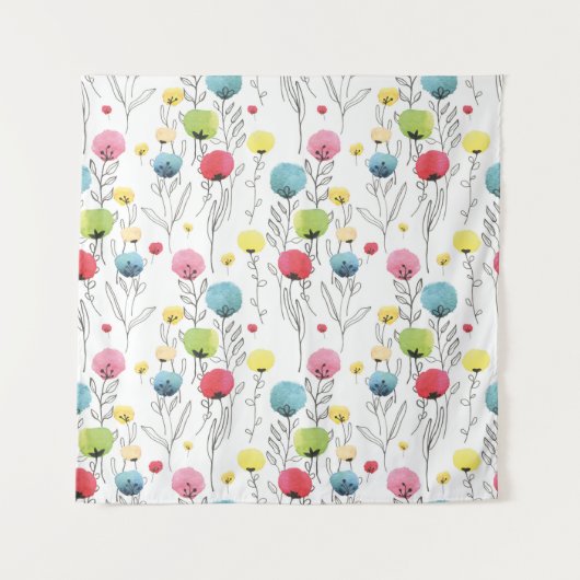 Farbliche, lustige, kreisförmige Designelemente Wandteppich (Vorderseite)