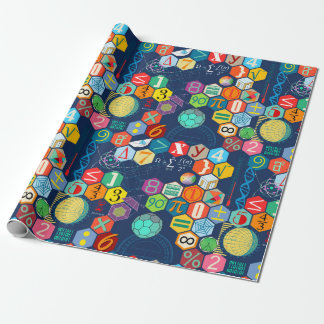 Farbliche Mathematik (blau) Geschenkpapier