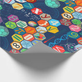 Farbliche Mathematik (blau) Geschenkpapier (Ecke)