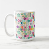 Farbliche Mathematik (Rosa) Kaffeetasse (Links)