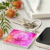 Farbliche Meditation Spiritueller Yoga Schlüsselanhänger (Vorderseite rechts)