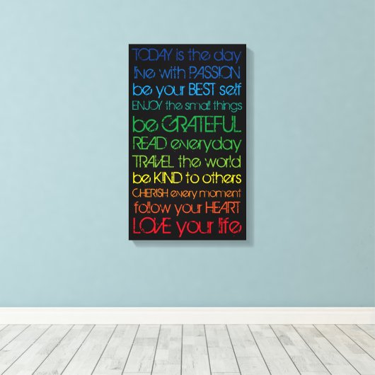 Farbliche Motivation Leinwanddruck (Insitu (Holzboden))