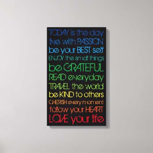 Farbliche Motivation Leinwanddruck (Vorderseite)