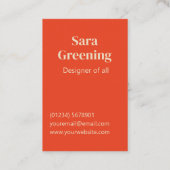 Farbliche Muster berufliche Einzigartigkeit Visitenkarte (Rückseite)