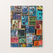Farbliche Rahmen Puzzle (Vertikal)