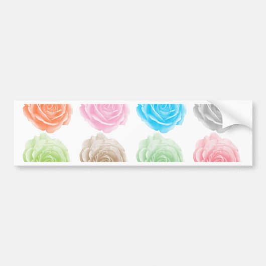 Farbliche Rose Autoaufkleber (Vorne)