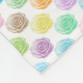 Farbliche Rose Fleecedecke (Ecke)