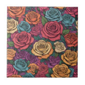 Farbliche Rose Fliese (Vorderseite)