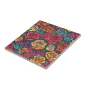 Farbliche Rose Fliese (Seite)