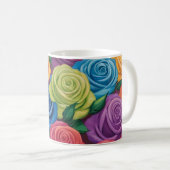 Farbliche Rose Kaffeetasse (VorderseiteRechts)
