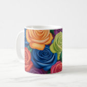 Farbliche Rose Kaffeetasse (Vorderseite Links)