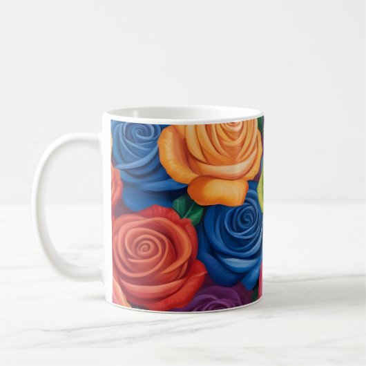 Farbliche Rose Kaffeetasse (Links)