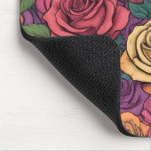 Farbliche Rose Mousepad (Ecke)