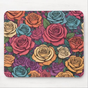 Farbliche Rose Mousepad
