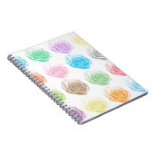 Farbliche Rose Notizblock (Rechte Seite)