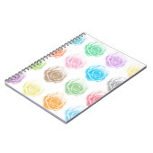 Farbliche Rose Notizblock (Linke Seite)