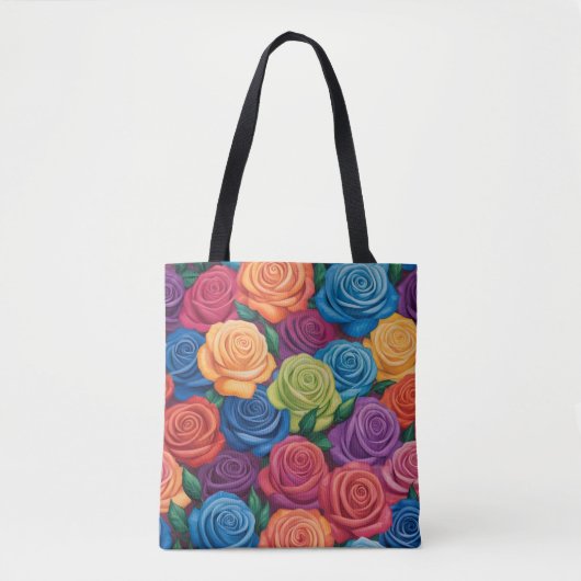Farbliche Rose Tasche (Vorderseite)