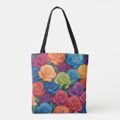 Farbliche Rose Tasche (Rückseite)