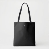 Farbliche, schwarze, benutzerdefinierte Monogramm- Tasche (Vorderseite)