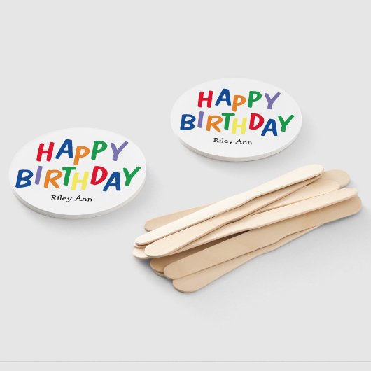 Farbliche Sitte Geburtstag Fächer (Non-assembled)