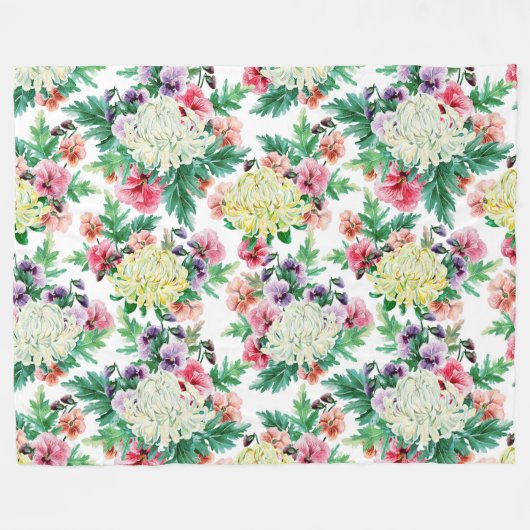 Farbliche Sommermuster der Blume Fleecedecke (Vorderseite (Horizontal))
