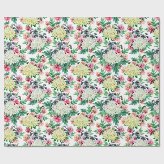 Farbliche Sommermuster der Blume Geschenkpapier (Flach)